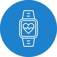 Heart Rate Monitor Multi Color Circle Icon vector