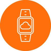 Cloud Connection Multi Color Circle Icon vector