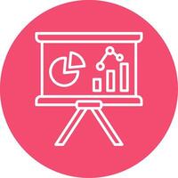 Bar Chart Multi Color Circle Icon vector