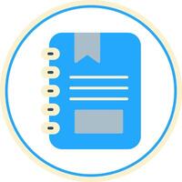 Notebook Flat Circle Icon vector