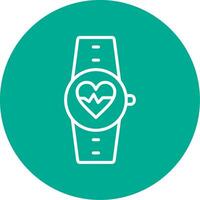 Heart Rate Monitor Multi Color Circle Icon vector