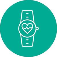 Heart Rate Monitor Multi Color Circle Icon vector