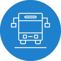 Bus Multi Color Circle Icon vector