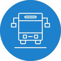 Bus Multi Color Circle Icon vector