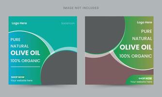 CBD oil social media banner template design vector