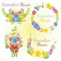 yellow flower arrangement vector