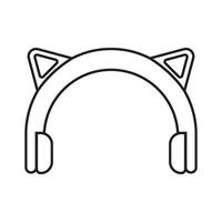 Headphone symbol icon vector