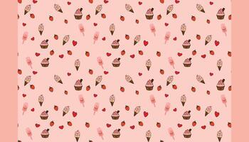 Seamless pattern with hand drawn. Background for textile, wrapping paper cute fashionable design vector
