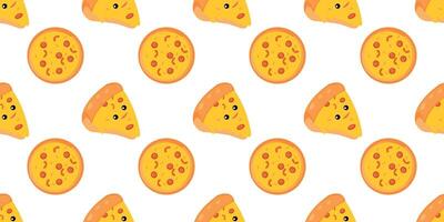 pizza slice seamless pattern design vector