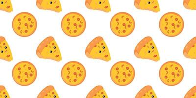 pizza slice seamless pattern design vector