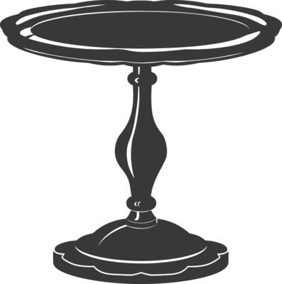 Silhouette cake platter black color only full