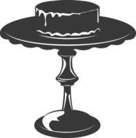 Silhouette cake platter black color only full vector