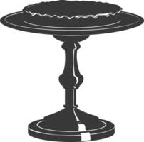 Silhouette cake platter black color only full vector