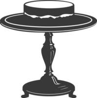 Silhouette cake platter black color only full vector