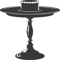 Silhouette cake platter black color only full vector