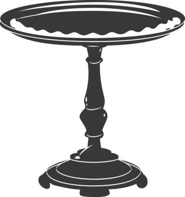 Silhouette cake platter black color only full
