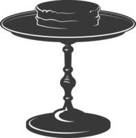 Silhouette cake platter black color only full vector