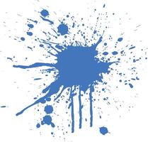 blue paint ink water liquid splatter one color vector