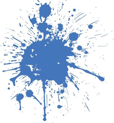 blue paint ink water liquid splatter one color