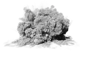 Artillery explosion on transparent background png