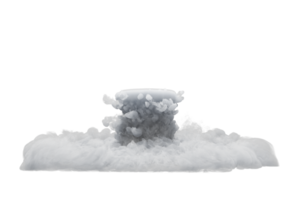 Dry ice smoke with podiums on transparent background png