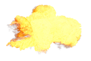 Battle ship muzzle flash on transparent background png