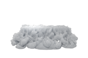 Dry ice smoke with podiums on transparent background png