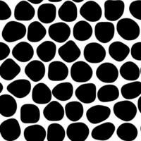 Simple pattern with blobs, seamless stone design. Black and white abstract organic shape print. Trendy primary background with creative drawing. Liquid amorphous splodge. illustration eps 10 vector