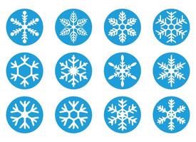 Snow flower design icon set vector