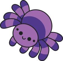 cute spider cartoon illustration vector