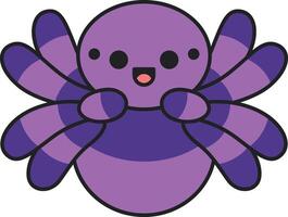 cute spider cartoon illustration vector