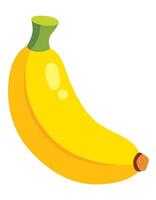 Flat colour banana fruit icon illustration vector