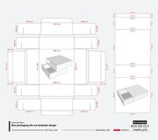 Box packaging die cut template design 3d mock up vector