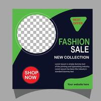 New Collection Fashion Sale Promotion Social Media Post Design. vector