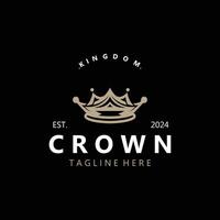 Crown logo simple design template. Vintage Crown Logo Royal King Queen symbol vector