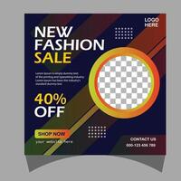 New Collection Fashion Sale Promotion Social Media Post Design. vector