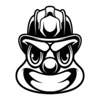 Clown Firefighter Outline Version vector