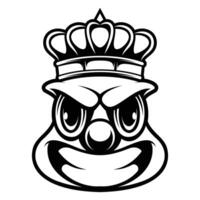 Clown Crown Outline Version vector