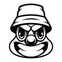 Clown Bucket Hat Outline Version vector