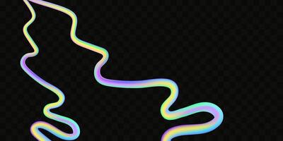 Abstract holographic wave.Flow iridescent fluid.Dynamic spectrum ribbon. vector