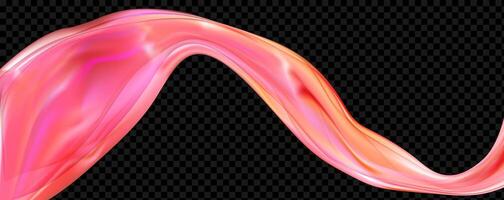 Abstract holographic wave.Flow iridescent fluid.Dynamic spectrum ribbon. vector