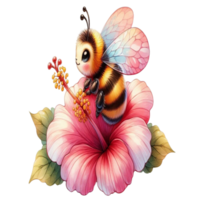 aigenerato ape su zinnia fiori png