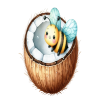 aigenerado abeja en Coco png