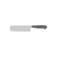 nakiri japanese chef knife flat design illustration isolated on white background. Sharp chef's tool with steel blade, wooden handle. A simple culinary sketch, chopper for cutting meat, fish vector