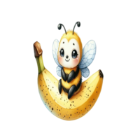 aigenerado abeja en plátano png