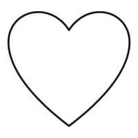 Love symbol. heart line icon, outline logo illustration, Isolated heart on a white background vector