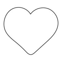 Love symbol. heart line icon, outline logo illustration, Isolated heart on a white background vector