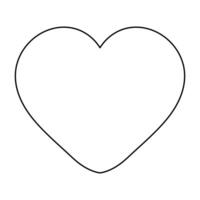Love symbol. heart line icon, outline logo illustration, Isolated heart on a white background vector