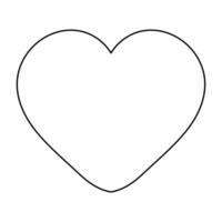 amor símbolo. corazón línea icono, contorno logo ilustración, aislado corazón en un blanco antecedentes vector