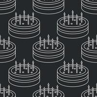 Happy birthday pattern. Seamless birthday background vector